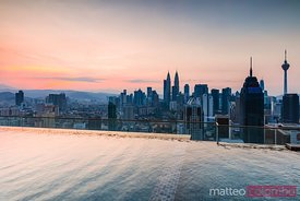 Infinity pool and Kuala Lumpur skyline, Malaysia