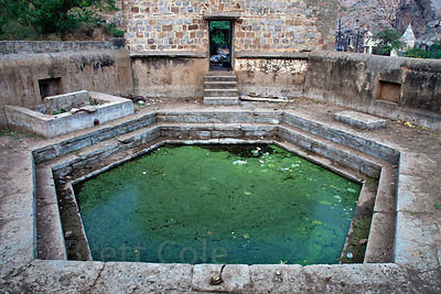 Filthy pool at the Monkey Temple in Galta, Rajasthan, India