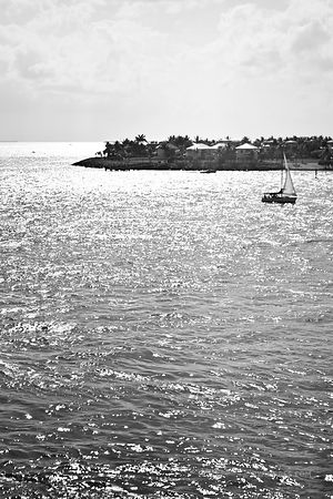 KEY WEST FLORIDA BLACK AND WHITE VERTICAL