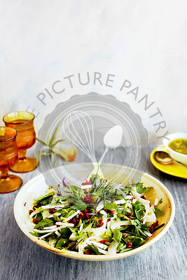 Fennel Herb Salad with Italian Style Salsa Verde.