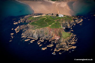 aerial photograph of Burgh Island Devon England UK