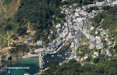 Polperro Cornwall aerial photograph