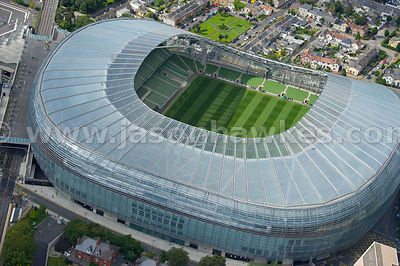 Aerial view of the Aviva Stadium, Dublin, Ireland