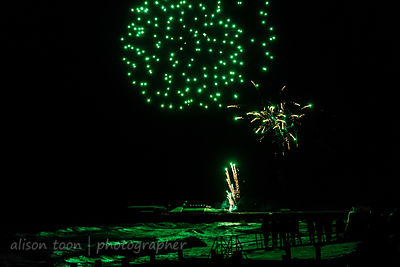 New Year's Day fireworks at Cromer Pier