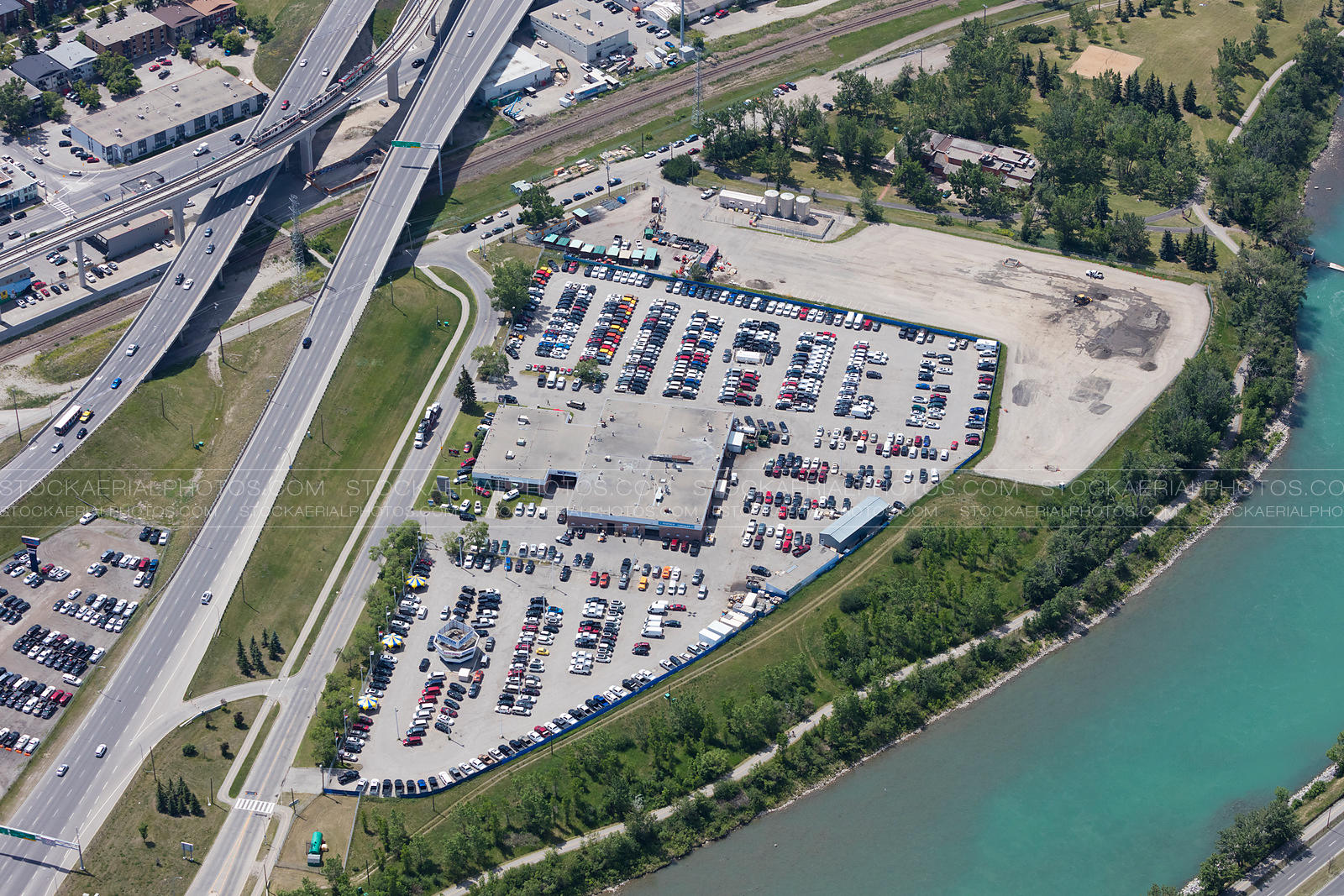 Aerial Photo Renfrew Chrysler, Calgary