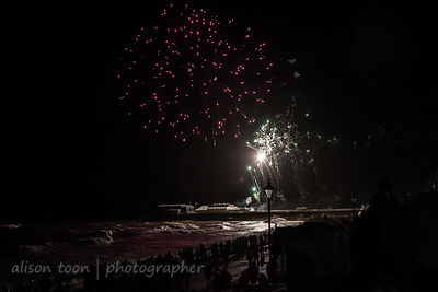 New Year's Day fireworks at Cromer Pier