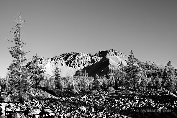 LASSEN VOLCANIC NATIONAL PARK CALIFORNIA BLACK AND WHITE