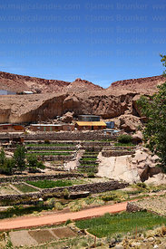 View over oasis village of Caspana, Region II, Chile