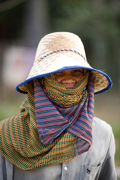 Happy young Cambodian woman
