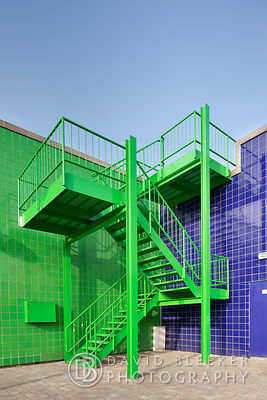 Green Steel Stairs