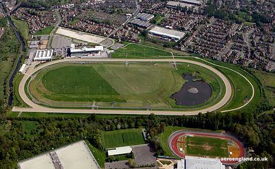 aerial photo of Wolverhampton Racecourse Gorsebrook Rd Wolverhampton, West Midlands WV6 0PE UK