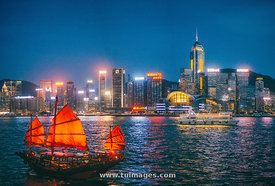 Hong Kong Victoria harbour junk cruise