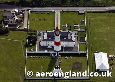aerial photograph of Souter Lighthouse in Tyne & Wear North East England UK