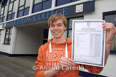 David Glynn, St Gerald's College Castlebar gets 9 A1s in his leaving cert.