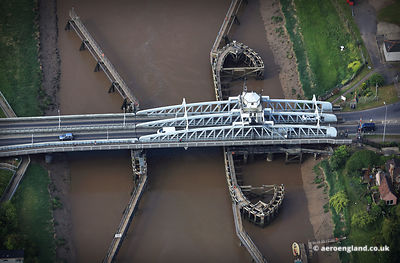 aerial photograph of Crosskeys Bridge Sutton Bridge , Lincolnshire UK