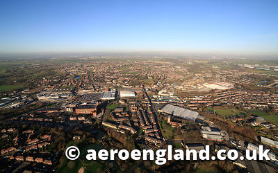 aerial photograph of Middleton Greater Manchester England UK