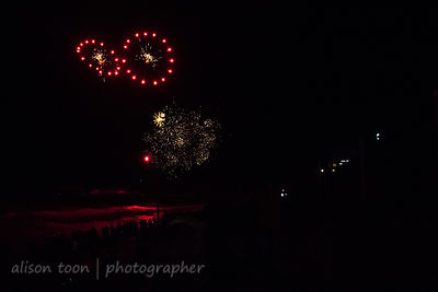 New Year's Day fireworks at Cromer Pier