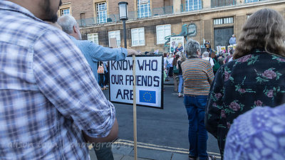 Protest in Norwich, Norfolk, UK during Donald Trump's visit