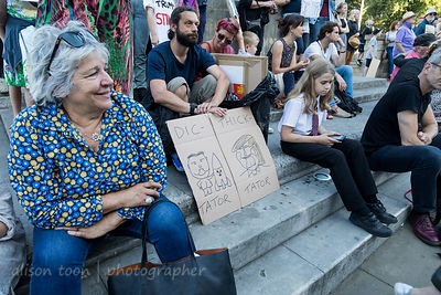 Protest in Norwich, Norfolk, UK during Donald Trump's visit