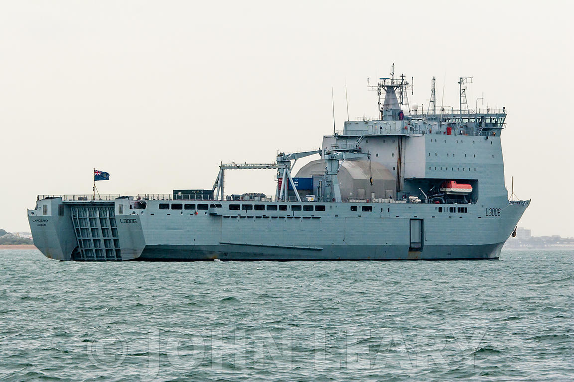 Royal Fleet Auxiliary Ship Largs Bay (L3006).