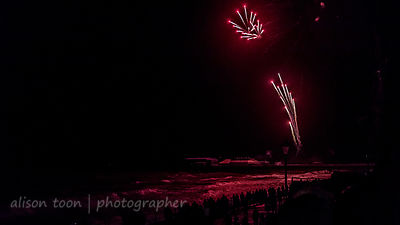 New Year's Day fireworks at Cromer Pier
