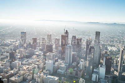 Aerial view of Los Angeles, California. USA