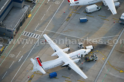 Aerial view of City Airport, London