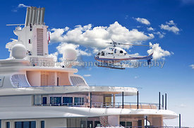 Superyacht radiant helicopter