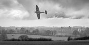 Eagle over England black and white version