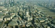 London Aerial Footage of St Paul's Cathedral.
