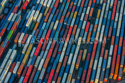 Aerial view of the Port of Tilbury, Essex