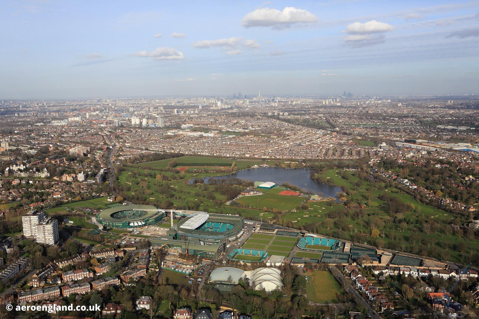 aeroengland aerial photograph of Wimbledon Park London UK