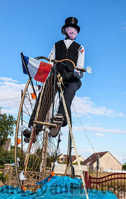 Mascot of a Retro Cyclist During Le Tour de France.