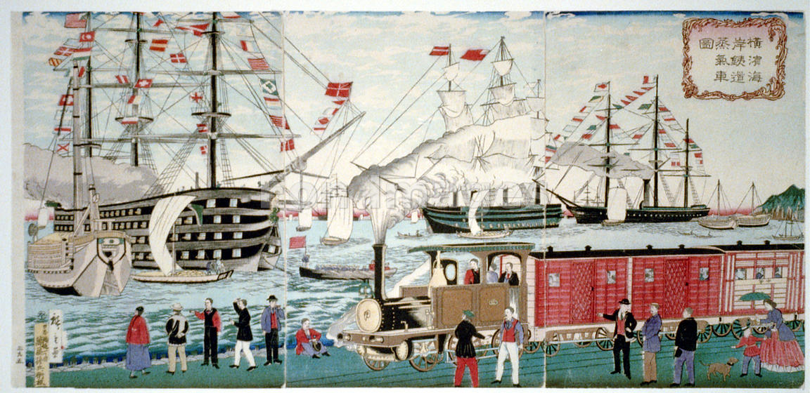 Eon Images Train near Yokohama ca. 1872