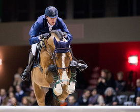 Bordeaux, France, 2.2.2018, Sport, Reitsport, Jumping International de Bordeaux - . Bild zeigt Daniel DEUSSER (GER) riding Cassini Bay (5*)...2/02/18, Bordeaux, France, Sport, Equestrian sport Jumping International de Bordeaux - . Image shows Daniel DEUSSER (GER) riding Cassini Bay (5*).
