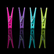 Clothes pegs in a row