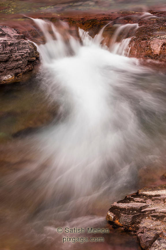 Waterfall, Glacier National Park, Montana, USA