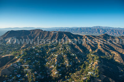 Aerial view of Los Angeles, California. USA