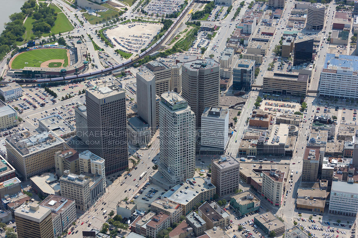 Aerial Photo Downtown Winnipeg