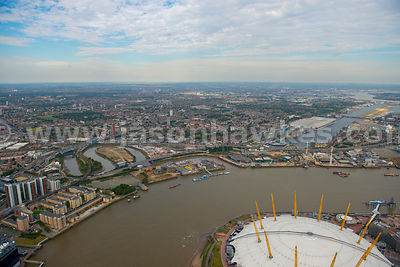 London. Aerial view of Newham