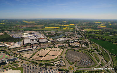 aerial photograph of the National Exhibition Centre (NEC) in Birmingham West Midlands UK..