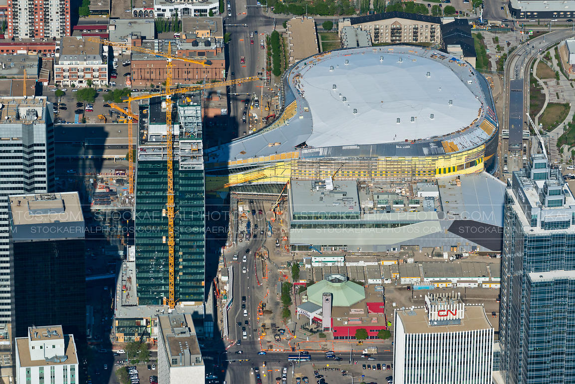 Aerial Photo Rogers Place, Edmonton