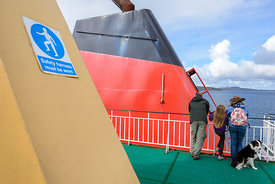 On the ferry
