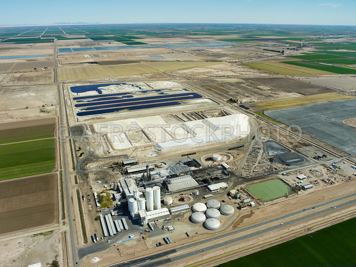 aerial photography of Spreckels Sugar Co sugar factory, Imperial Valley