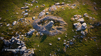 Showery Tor Ring Cairn Bodmin Moor from the air