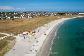 France, Finistère (29), Le Guilvinec, Penmarch, Plage du Stêr (vue aérienne)