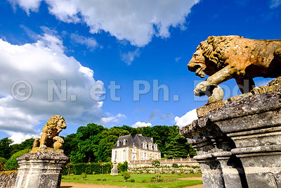 Château de Valmer, dated 16 th. century renaissance style, Chancay, Indre et Loire, France