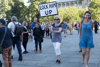 Protest in Norwich, Norfolk, UK during Donald Trump's visit