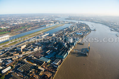 Aerial view of City Airport, London