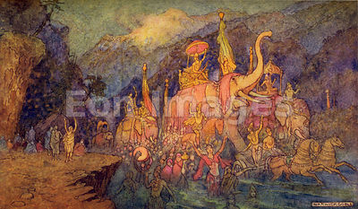 The Return of the Heroes Slain in Battle by Warwick Goble